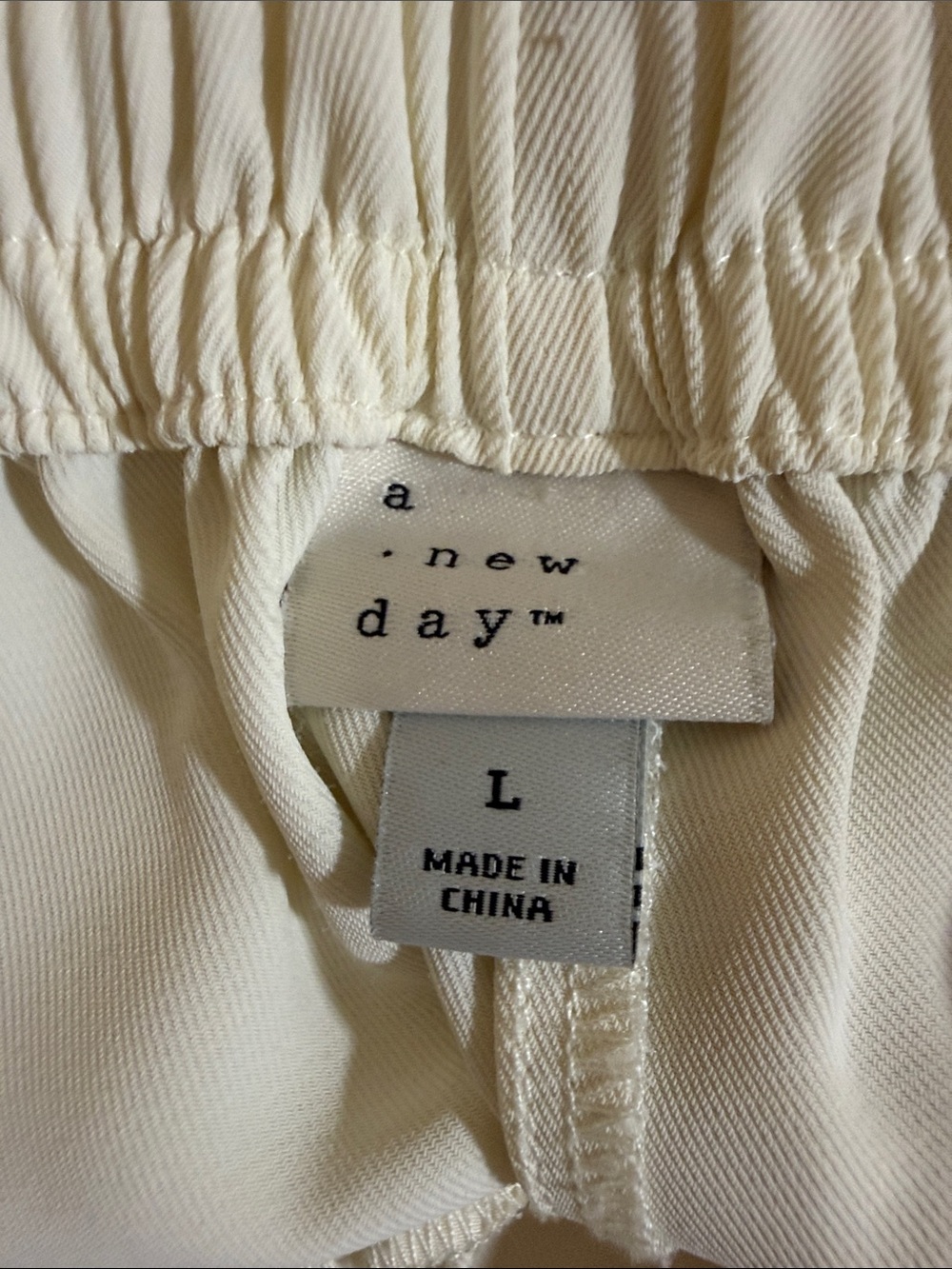 a new day Cream Wide Leg Drawstring Pants - Picture 6 of 6